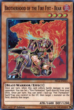 Brotherhood of the Fire Fist - Bear [FIGA-EN023] Super Rare - Card Brawlers | Quebec | Canada | Yu-Gi-Oh!