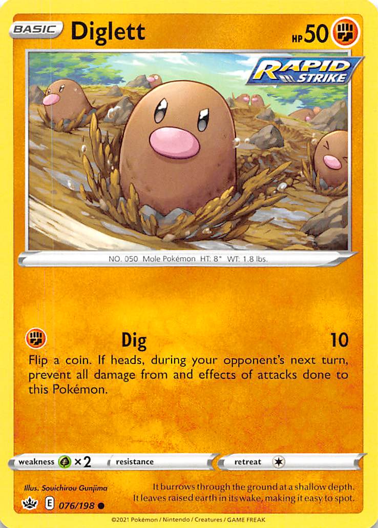 Diglett (076/198) [Sword & Shield: Chilling Reign] - Card Brawlers | Quebec | Canada | Yu-Gi-Oh!
