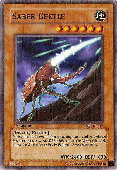 Saber Beetle [5DS2-EN012] Common - Card Brawlers | Quebec | Canada | Yu-Gi-Oh!