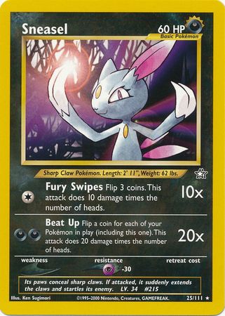 Sneasel (25/111) [Neo Genesis Unlimited] - Card Brawlers | Quebec | Canada | Yu-Gi-Oh!