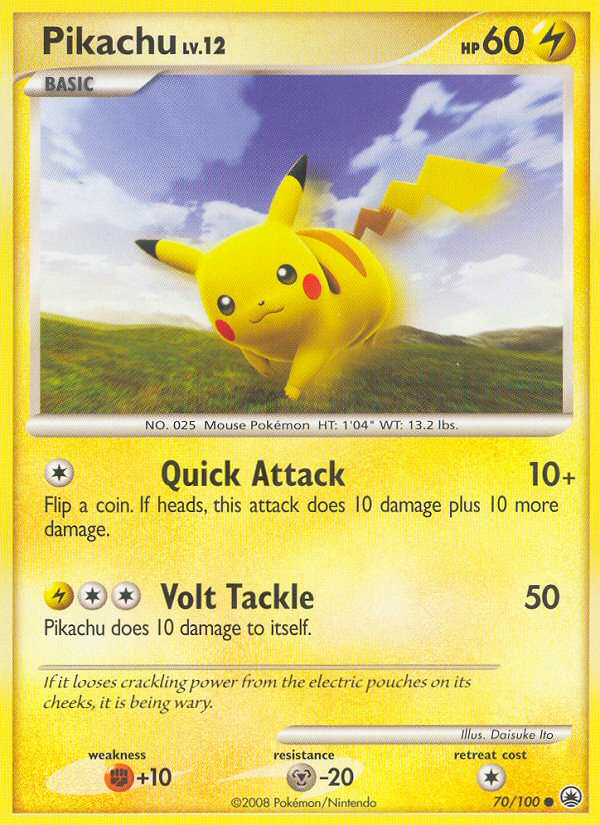 Pikachu (70/100) [Diamond & Pearl: Majestic Dawn] - Card Brawlers | Quebec | Canada | Yu-Gi-Oh!