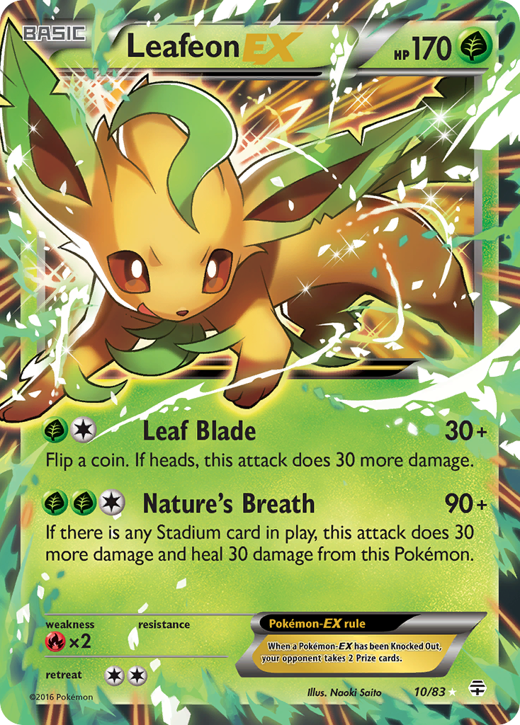 Leafeon EX (10/83) [XY: Generations] - Card Brawlers | Quebec | Canada | Yu-Gi-Oh!
