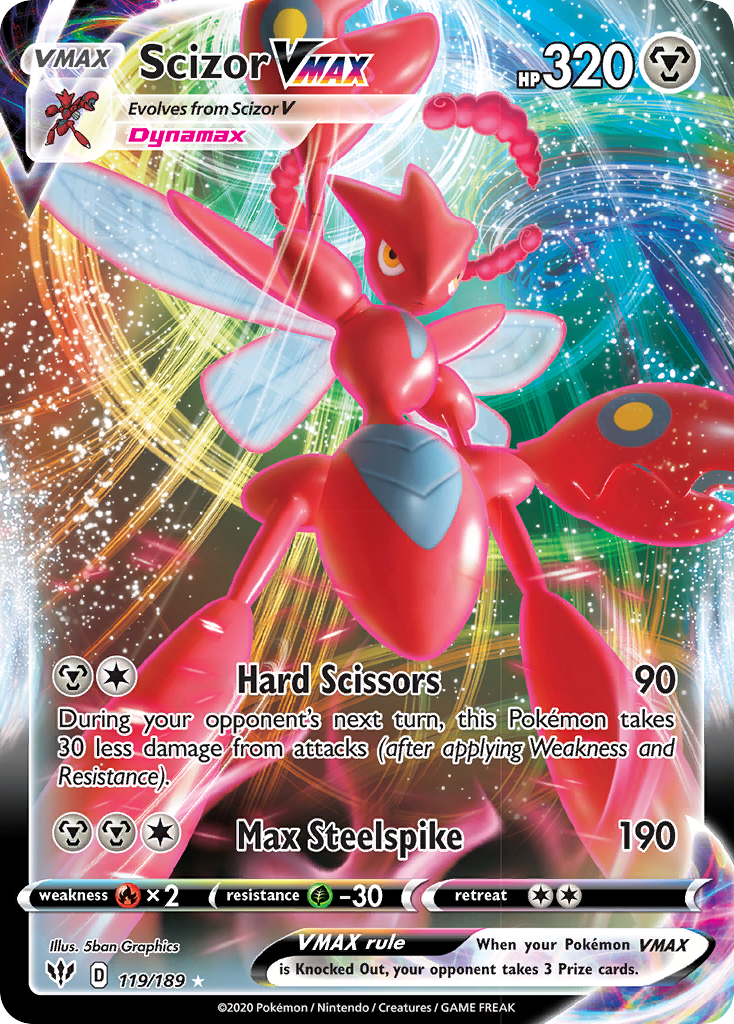 Scizor VMAX (119/189) [Sword & Shield: Darkness Ablaze] - Card Brawlers | Quebec | Canada | Yu-Gi-Oh!