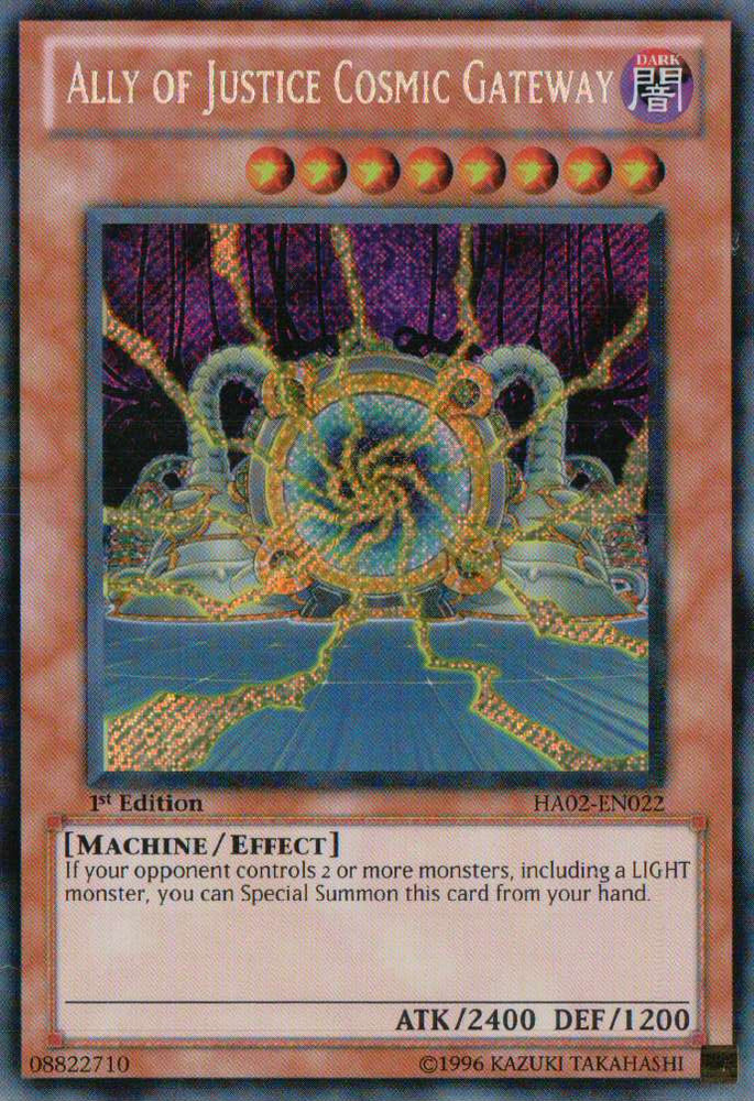 Ally of Justice Cosmic Gateway [HA02-EN022] Secret Rare - Card Brawlers | Quebec | Canada | Yu-Gi-Oh!