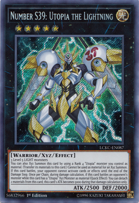 Number S39: Utopia the Lightning [LCKC-EN087] Secret Rare - Yu-Gi-Oh! - Card Brawlers | Quebec | Canada |