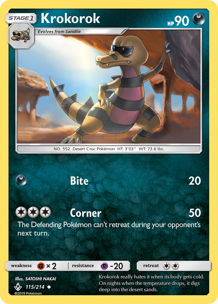 Krokorok (115/214) [Sun & Moon: Unbroken Bonds] - Card Brawlers | Quebec | Canada | Yu-Gi-Oh!