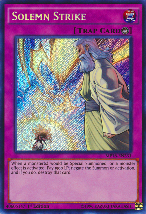 Solemn Strike [MP16-EN231] Secret Rare - Card Brawlers | Quebec | Canada | Yu-Gi-Oh!