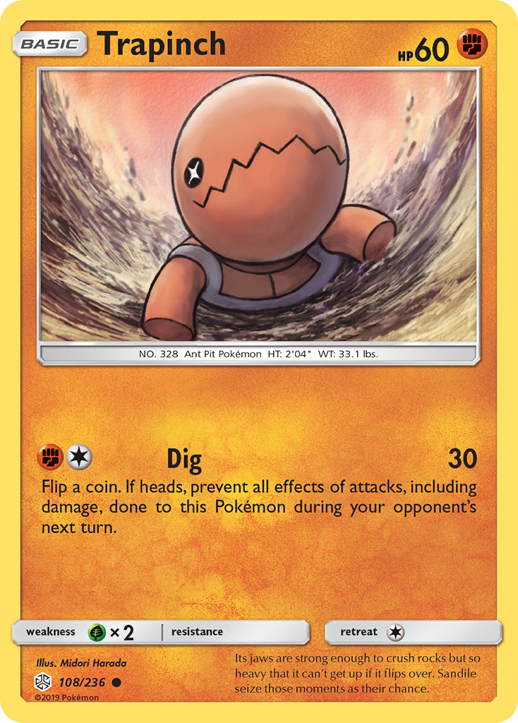 Trapinch (108/236) [Sun & Moon: Cosmic Eclipse] - Card Brawlers | Quebec | Canada | Yu-Gi-Oh!