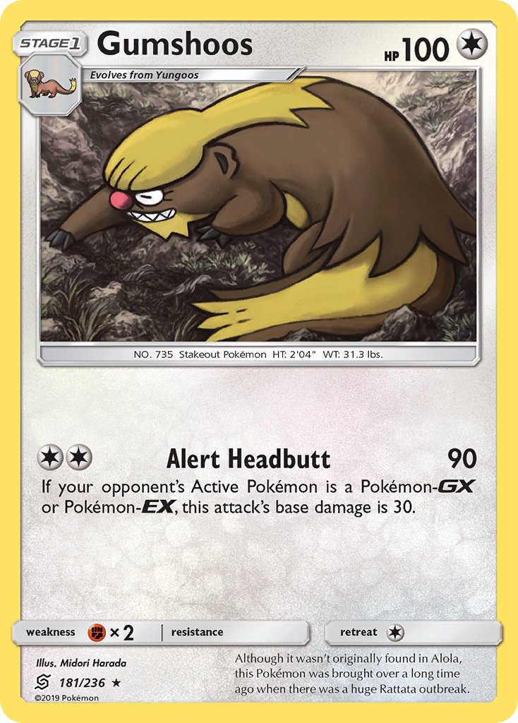 Gumshoos (181/236) [Sun & Moon: Unified Minds] - Card Brawlers | Quebec | Canada | Yu-Gi-Oh!