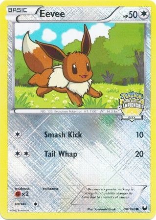 Eevee (84/108) (City Championship Promo) [Black & White: Dark Explorers] - Card Brawlers | Quebec | Canada | Yu-Gi-Oh!