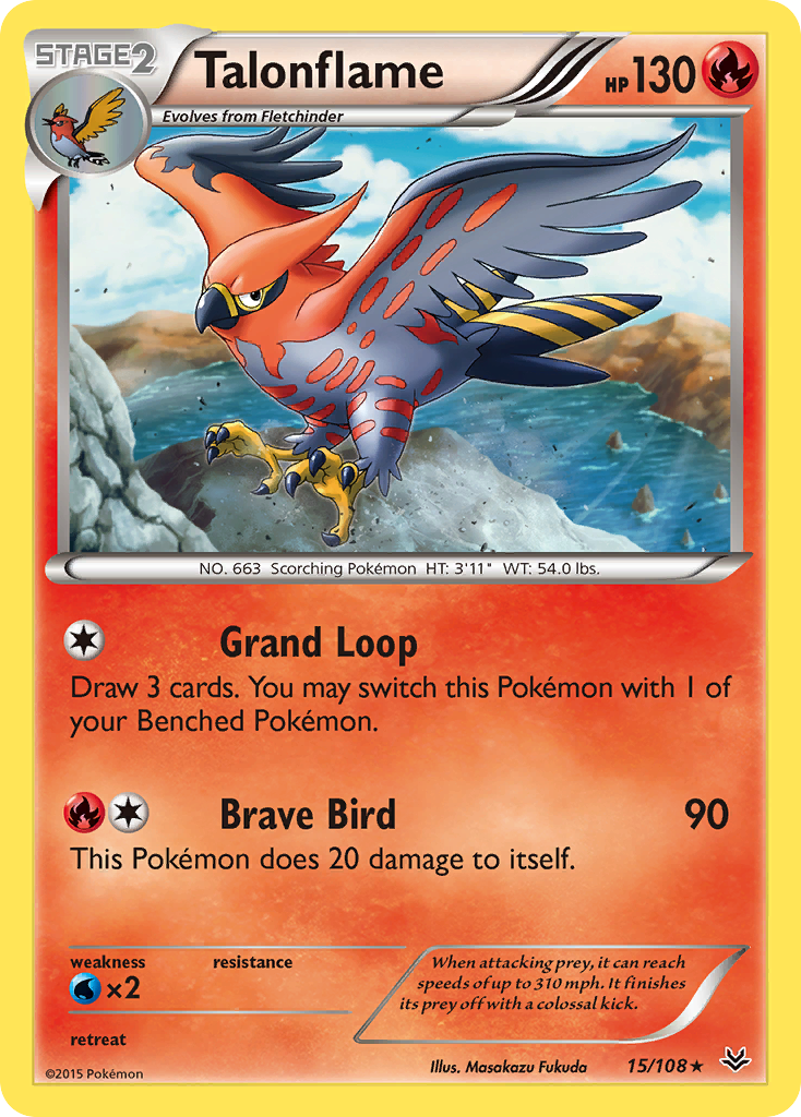 Talonflame (15/108) [XY: Roaring Skies] - Card Brawlers | Quebec | Canada | Yu-Gi-Oh!