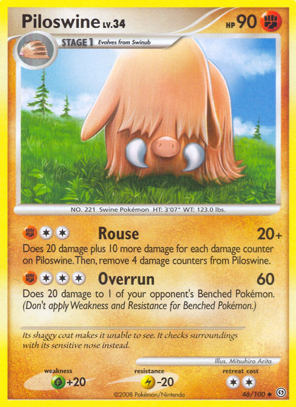 Piloswine (46/100) [Diamond & Pearl: Stormfront] - Card Brawlers | Quebec | Canada | Yu-Gi-Oh!