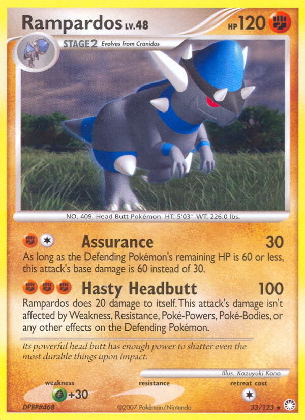 Rampardos (33/123) [Diamond & Pearl: Mysterious Treasures] - Card Brawlers | Quebec | Canada | Yu-Gi-Oh!