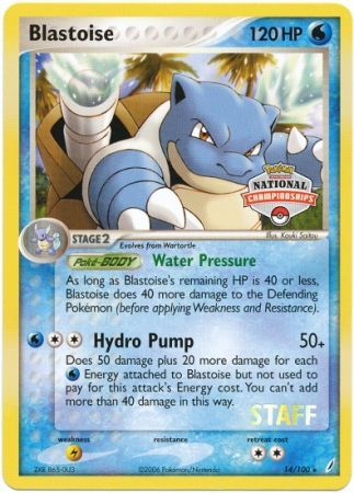 Blastoise (14/100) (National Championship Promo Staff) [EX: Crystal Guardians] - Card Brawlers | Quebec | Canada | Yu-Gi-Oh!