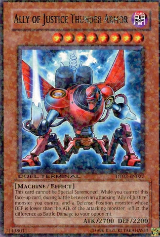 Ally of Justice Thunder Armor [DT02-EN027] Rare - Card Brawlers | Quebec | Canada | Yu-Gi-Oh!