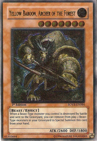 Yellow Baboon, Archer of the Forest [SOVR-EN084] Ultimate Rare - Card Brawlers | Quebec | Canada | Yu-Gi-Oh!