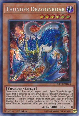 Thunder Dragonroar [MP19-EN169] Prismatic Secret Rare - Card Brawlers | Quebec | Canada | Yu-Gi-Oh!