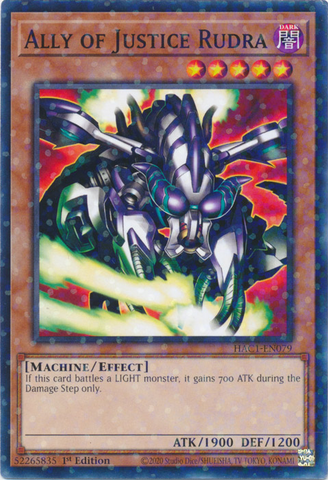 Ally of Justice Rudra (Duel Terminal) [HAC1-EN079] Common - Card Brawlers | Quebec | Canada | Yu-Gi-Oh!