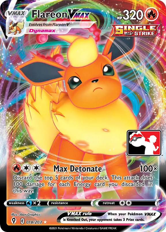 Flareon VMAX (018/203) [Prize Pack Series One] - Card Brawlers | Quebec | Canada | Yu-Gi-Oh!