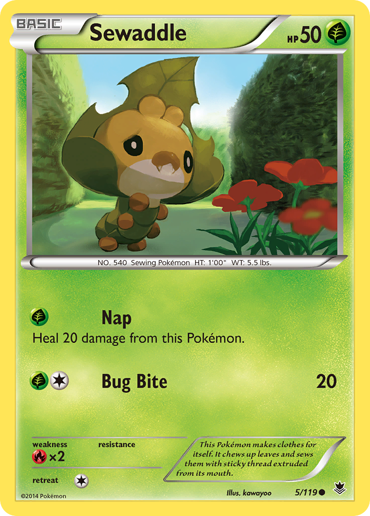 Sewaddle (5/119) [XY: Phantom Forces] - Card Brawlers | Quebec | Canada | Yu-Gi-Oh!