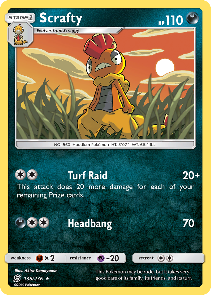 Scrafty (138/236) [Sun & Moon: Unified Minds] - Card Brawlers | Quebec | Canada | Yu-Gi-Oh!
