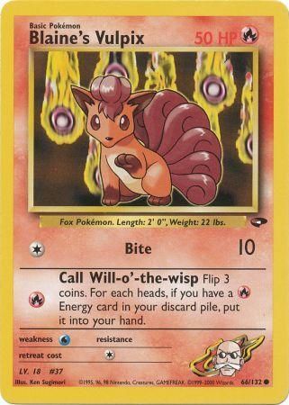 Blaine's Vulpix (66/132) [Gym Challenge Unlimited] - Card Brawlers | Quebec | Canada | Yu-Gi-Oh!