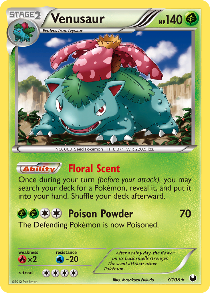 Venusaur (3/108) [Black & White: Dark Explorers] - Card Brawlers | Quebec | Canada | Yu-Gi-Oh!
