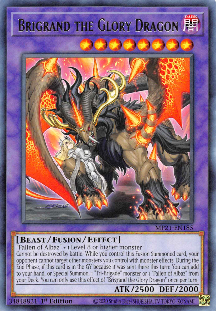 Brigrand the Glory Dragon [MP21-EN185] Rare - Card Brawlers | Quebec | Canada | Yu-Gi-Oh!