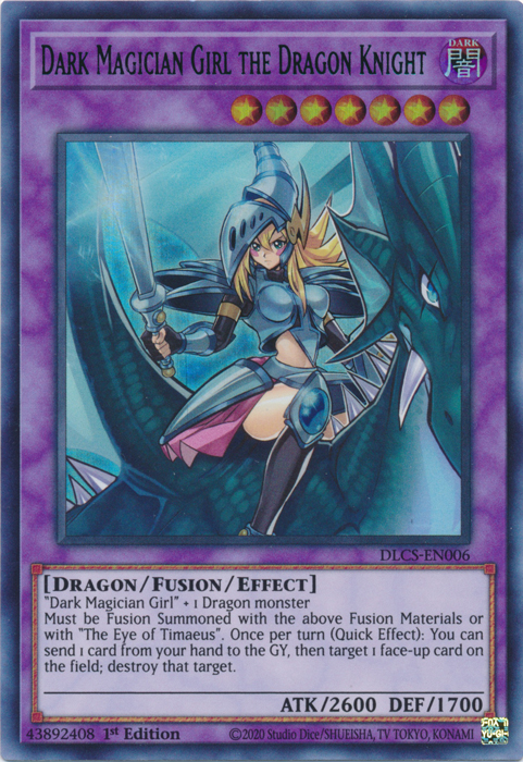 Dark Magician Girl the Dragon Knight (Blue) [DLCS-EN006] Ultra Rare - Card Brawlers | Quebec | Canada | Yu-Gi-Oh!