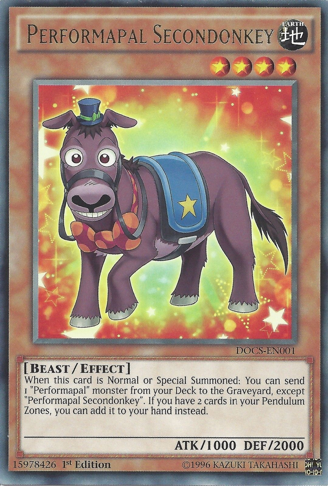 Performapal Secondonkey [DOCS-EN001] Rare - Yu-Gi-Oh! - Card Brawlers | Quebec | Canada |