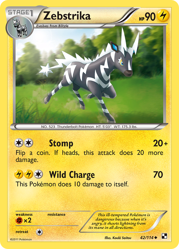Zebstrika (42/114) [Black & White: Base Set] - Card Brawlers | Quebec | Canada | Yu-Gi-Oh!