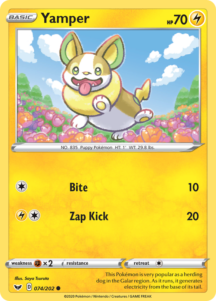 Yamper (074/202) [Sword & Shield: Base Set] - Card Brawlers | Quebec | Canada | Yu-Gi-Oh!