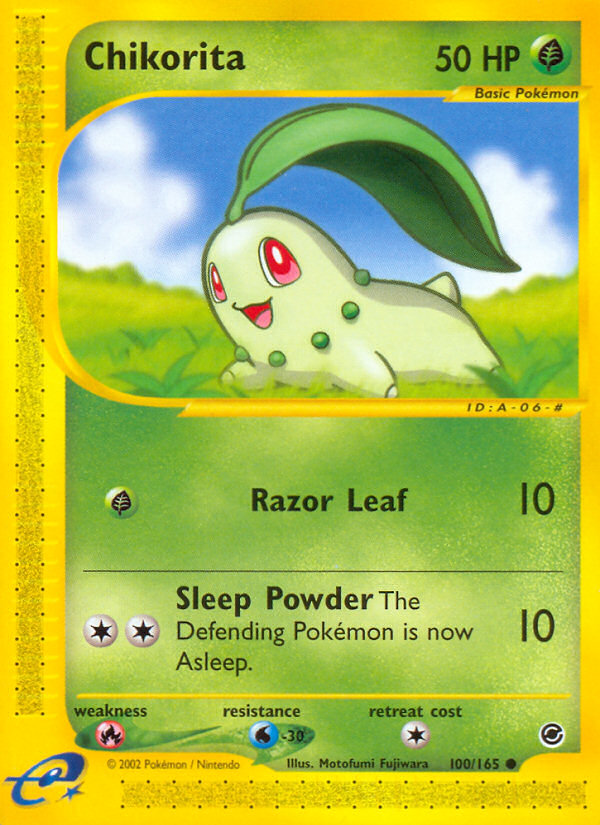 Chikorita (100/165) [Expedition: Base Set] - Card Brawlers | Quebec | Canada | Yu-Gi-Oh!