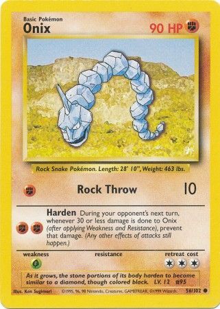 Onix (56/102) [Base Set Unlimited] - Card Brawlers | Quebec | Canada | Yu-Gi-Oh!
