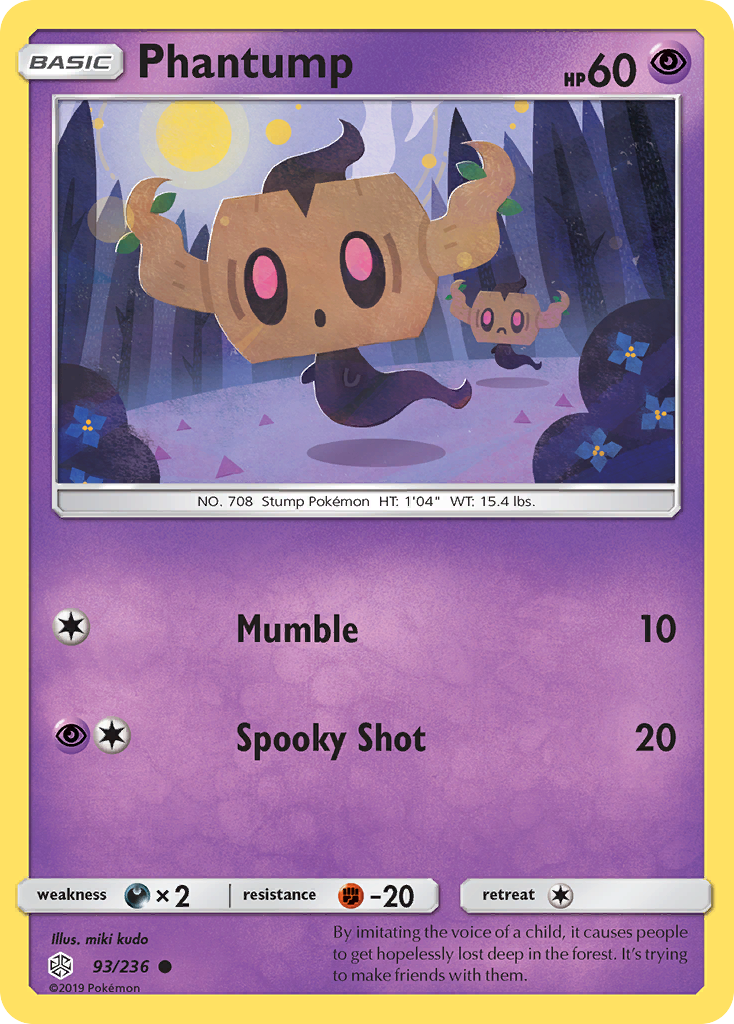 Phantump (93/236) [Sun & Moon: Cosmic Eclipse] - Card Brawlers | Quebec | Canada | Yu-Gi-Oh!
