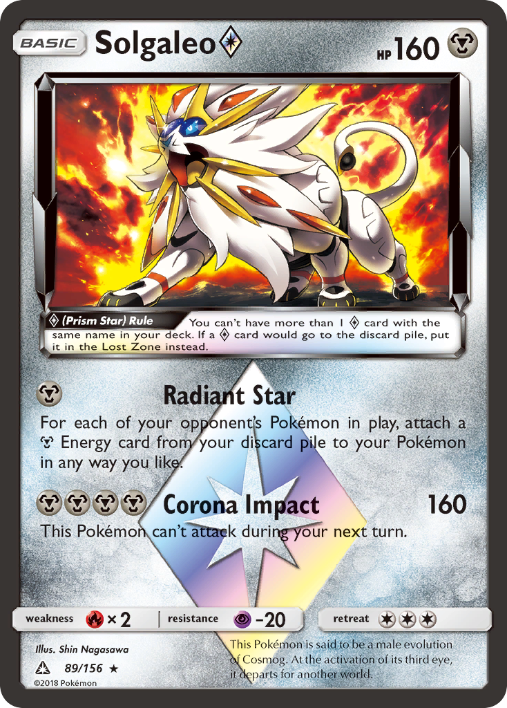 Solgaleo (89/156) (Prism Star) [Sun & Moon: Ultra Prism] - Card Brawlers | Quebec | Canada | Yu-Gi-Oh!