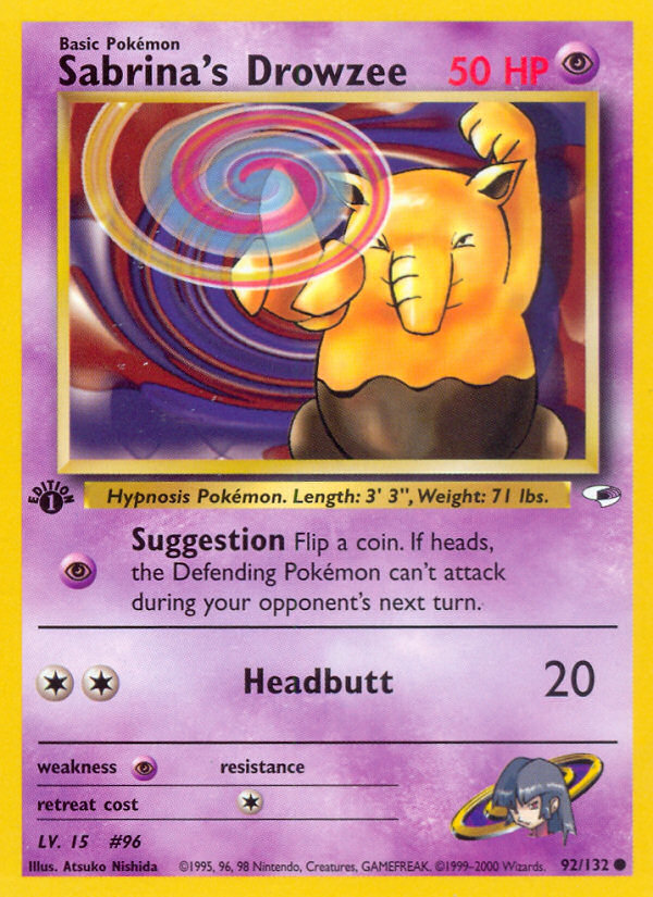 Sabrina's Drowzee (92/132) [Gym Heroes 1st Edition] - Card Brawlers | Quebec | Canada | Yu-Gi-Oh!