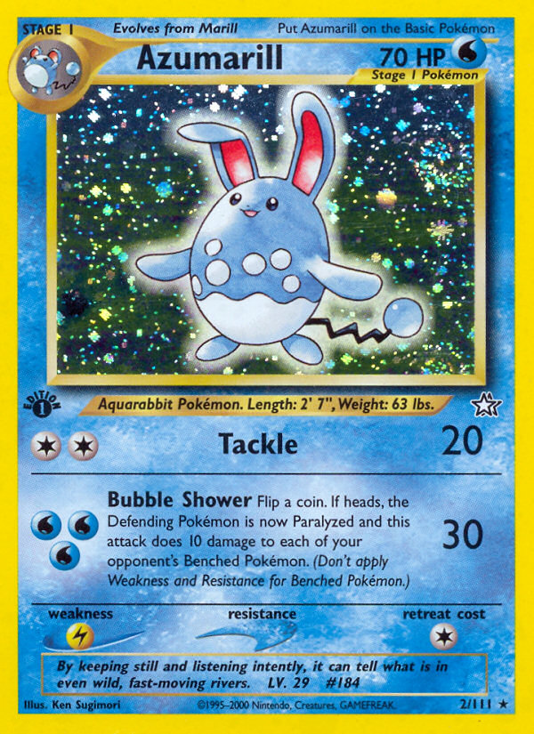 Azumarill (2/111) [Neo Genesis 1st Edition] - Card Brawlers | Quebec | Canada | Yu-Gi-Oh!