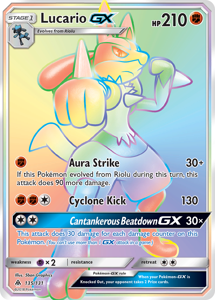 Lucario GX (135/131) [Sun & Moon: Forbidden Light] - Card Brawlers | Quebec | Canada | Yu-Gi-Oh!