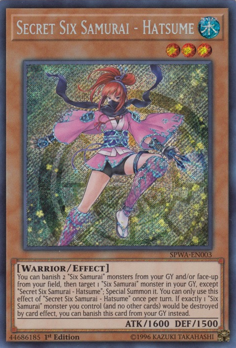 Secret Six Samurai - Hatsume [SPWA-EN003] Secret Rare - Yu-Gi-Oh! - Card Brawlers | Quebec | Canada |