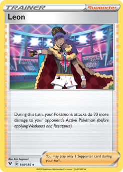 Leon (154/185) [Sword & Shield: Vivid Voltage] - Card Brawlers | Quebec | Canada | Yu-Gi-Oh!