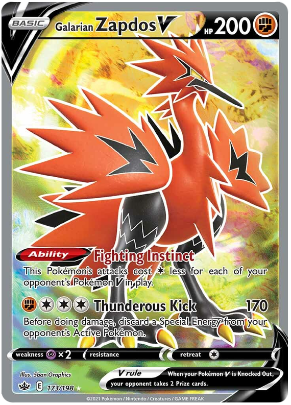 Galarian Zapdos V (173/198) [Sword & Shield: Chilling Reign] - Card Brawlers | Quebec | Canada | Yu-Gi-Oh!