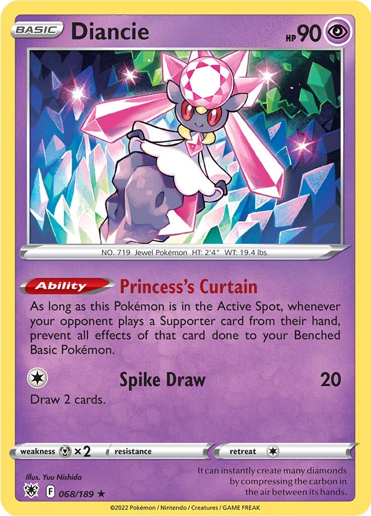 Diancie (068/189) [Sword & Shield: Astral Radiance] - Card Brawlers | Quebec | Canada | Yu-Gi-Oh!