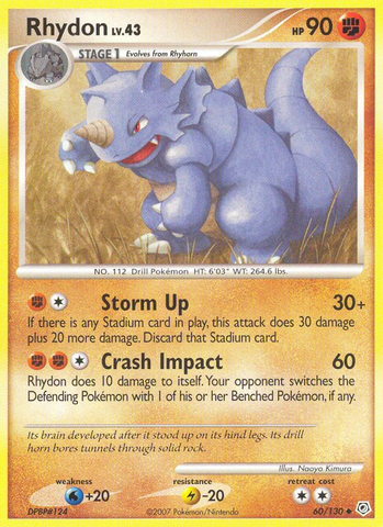 Rhydon (60/130) [Diamond & Pearl: Base Set] - Card Brawlers | Quebec | Canada | Yu-Gi-Oh!