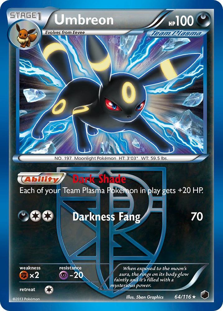 Umbreon (64/116) (Moltres Legendary Battle Deck) (Theme Deck Exclusive) [Black & White: Plasma Freeze] - Card Brawlers | Quebec | Canada | Yu-Gi-Oh!