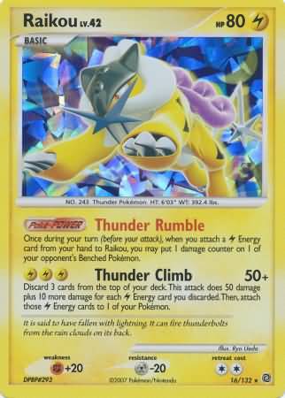 Raikou (16/132) (Cracked Ice Holo) [Diamond & Pearl: Secret Wonders] - Card Brawlers | Quebec | Canada | Yu-Gi-Oh!