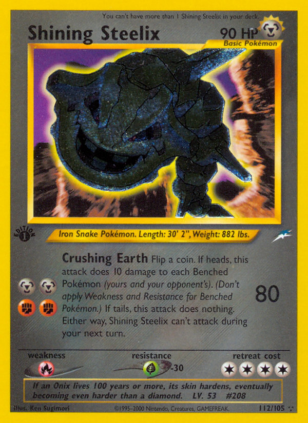 Shining Steelix (112/105) [Neo Destiny 1st Edition] - Card Brawlers | Quebec | Canada | Yu-Gi-Oh!