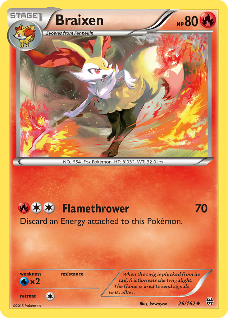Braixen (26/162) [XY: BREAKthrough] - Card Brawlers | Quebec | Canada | Yu-Gi-Oh!