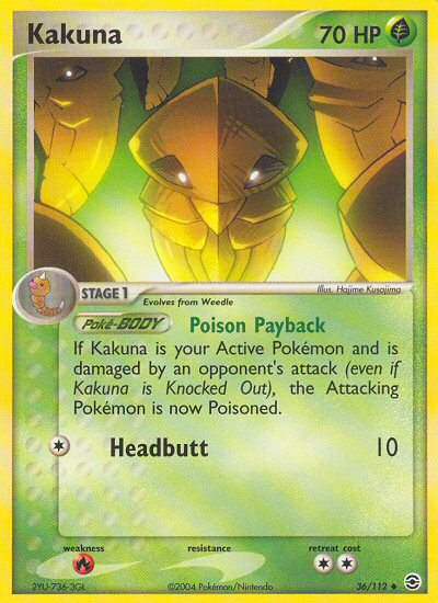 Kakuna (36/112) [EX: FireRed & LeafGreen] - Card Brawlers | Quebec | Canada | Yu-Gi-Oh!