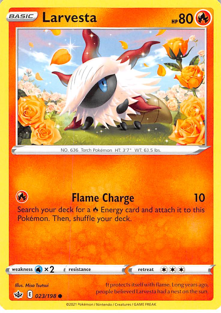 Larvesta (023/198) [Sword & Shield: Chilling Reign] - Card Brawlers | Quebec | Canada | Yu-Gi-Oh!